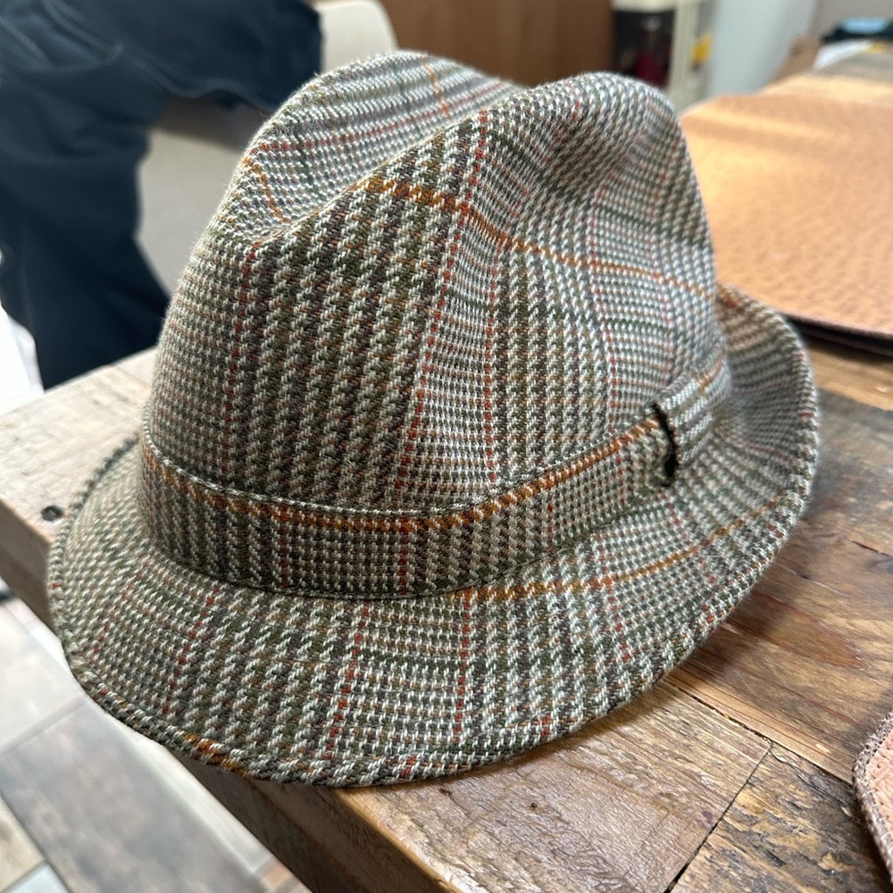 Lock & Co Hatters Tweed Trilby Hat – Gun Club Check Wool – Size 60 (7⅜)